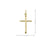 10, 14, 18 Karat Yellow Gold Small Religious Classic Italian Cross