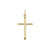10, 14, 18 Karat Yellow Gold Small Religious Classic Italian Cross