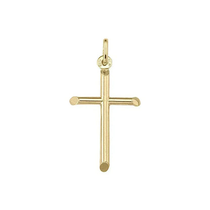 10, 14 Karat Yellow Gold Medium Religious Classic Italian Cross