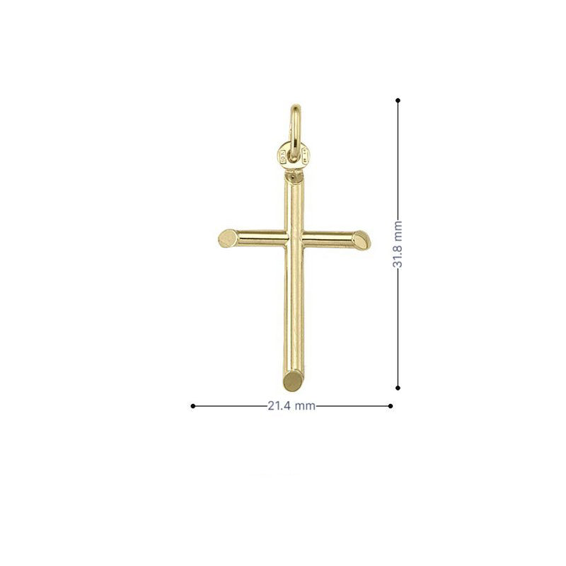 10, 14, 18 Karat Yellow Gold Medium Religious Classic Italian Cross