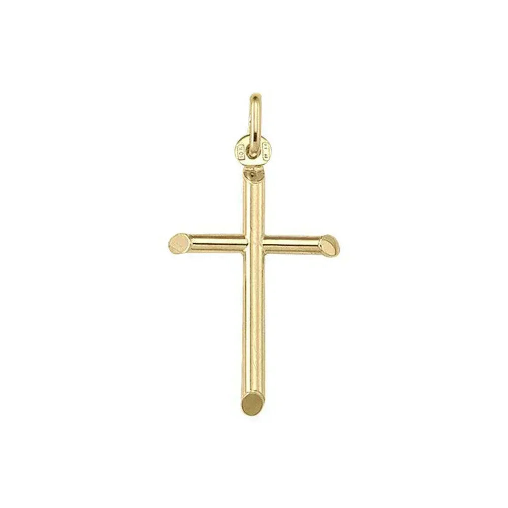 10, 14 Karat Yellow Gold Large Religious Classic Italian Cross