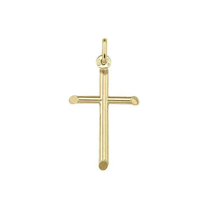10, 14 Karat Yellow Gold Large Religious Classic Italian Cross