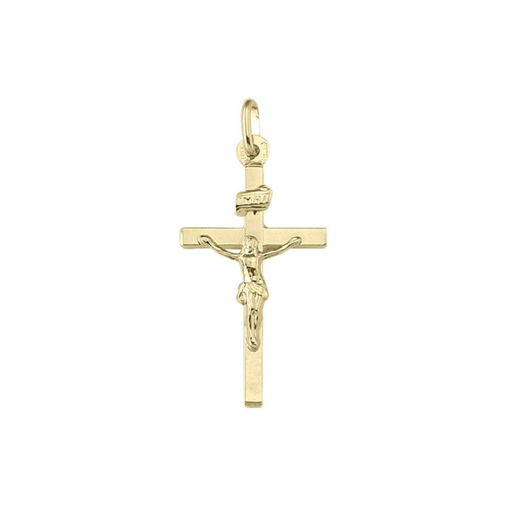 18k italian deals gold crucifix