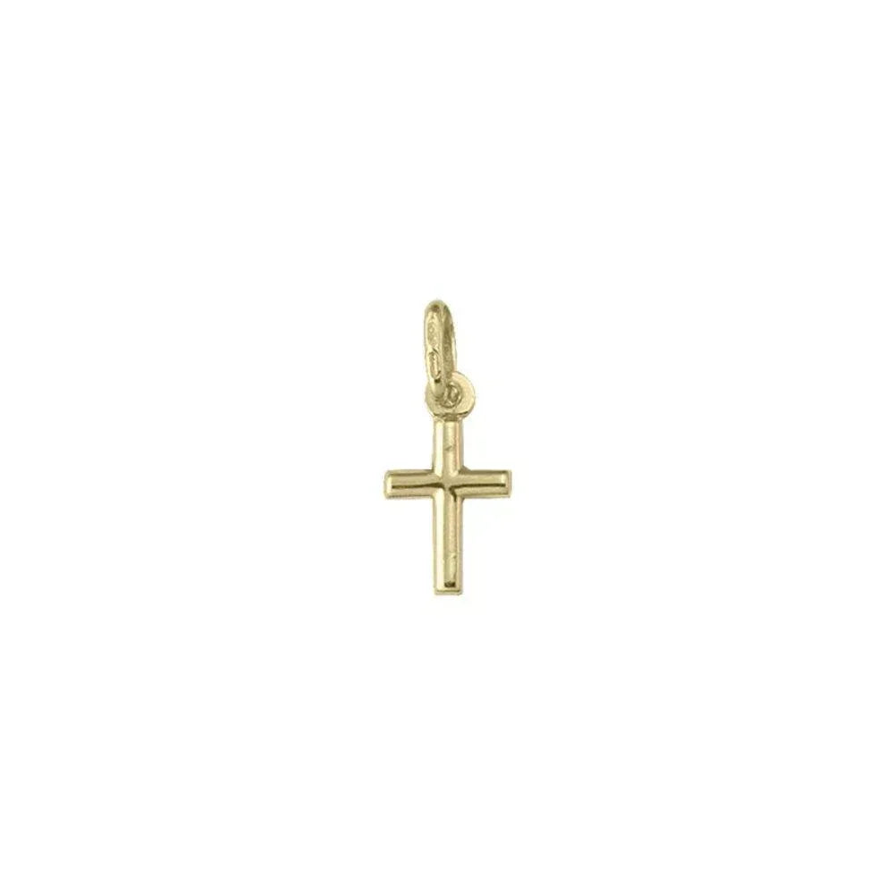 10k, 14k, 18k Yellow Gold Religious Classic Italian Cross Pendant