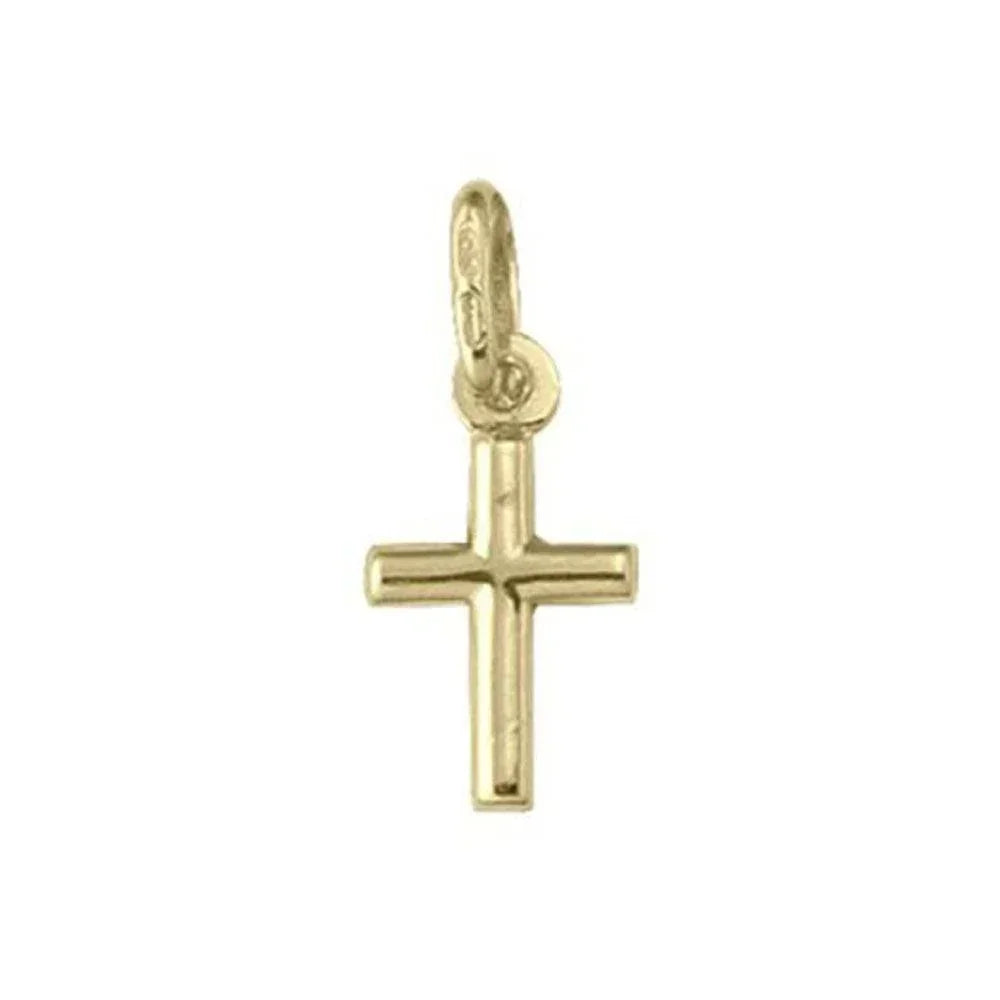 10k, 14k Yellow Gold Religious Classic Italian Cross Pendant