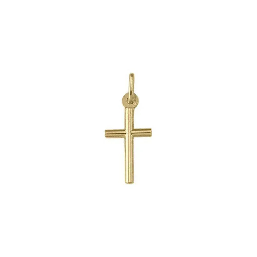 10k, 14k Yellow Gold Religious Classic Italian Cross Pendant