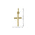 10k, 14k, 18k Yellow Gold Religious Classic Italian Cross Pendant
