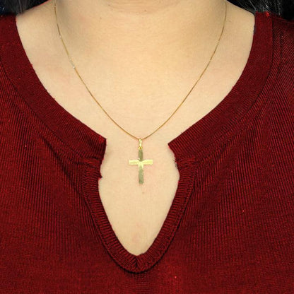 10k, 14k Yellow Gold Religious Italian Cross