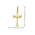 14, 18 Karat Yellow Gold Flat Religious Classic Italian Cross Pendant with Crucifix