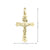 10k, 14k, 18k Yellow Gold Religious Classic Italian Cross in Cross Pendant with Crucifix
