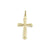 10k, 14k, 18k Yellow Gold Flat Religious Classic Italian Cross in Cross Pendant