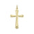 10k, 14k, 18k Yellow Gold Flat Religious Classic Italian Cross in Cross Pendant