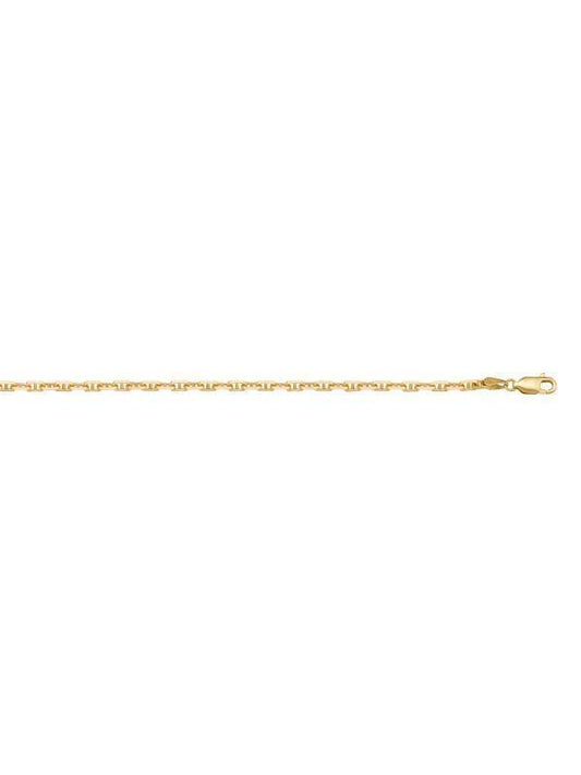 10k, 14k Yellow Gold Anchor Link 1.4 mm Italian Chain