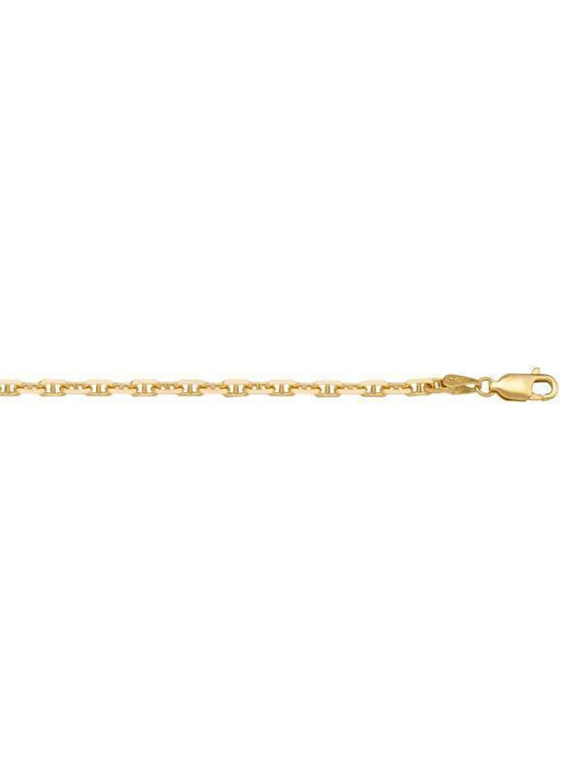 10k, 14k Yellow Gold Anchor Link 2.2 mm Italian Chain