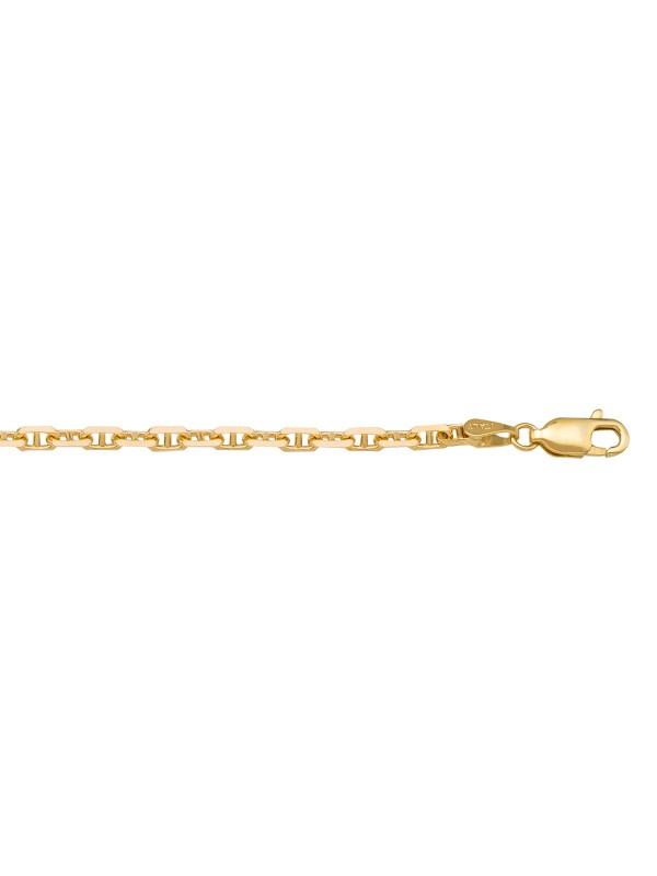 10k, 14k, 18k Yellow Gold Anchor Link 2.8 mm Italian Chain