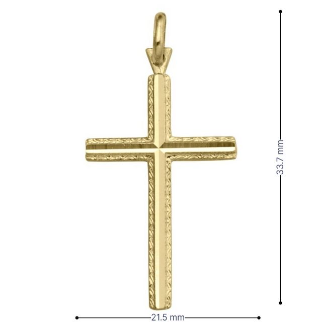 10, 14, 18 Karat Yellow Gold Religious Classic Italian Cross