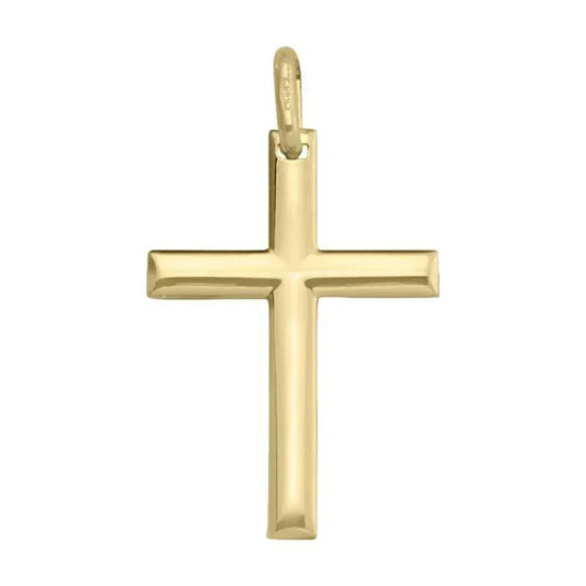14 Karat Yellow Gold Religious Classic Italian Cross
