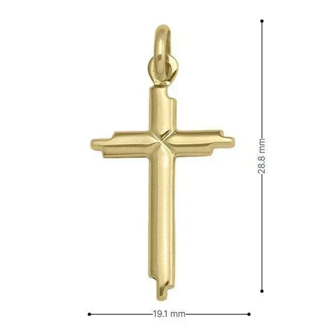 10, 14, 18 Karat Yellow Gold Religious Classic Italian Cross