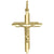 14k Yellow Gold Religious Classic Italian Cross with Crucifix