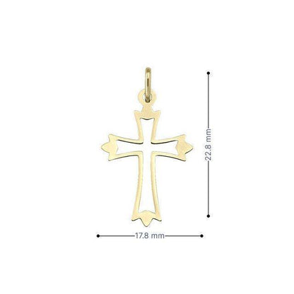 14k Yellow Gold Religious Italian Cross in Cross Pendant