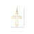 14k Yellow Gold Religious Italian Cross in Cross Pendant