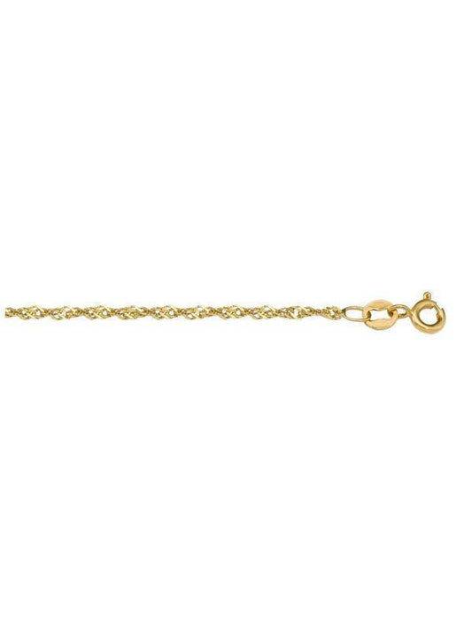 14K Yellow Gold Singapore 1.3 mm Italian Chain