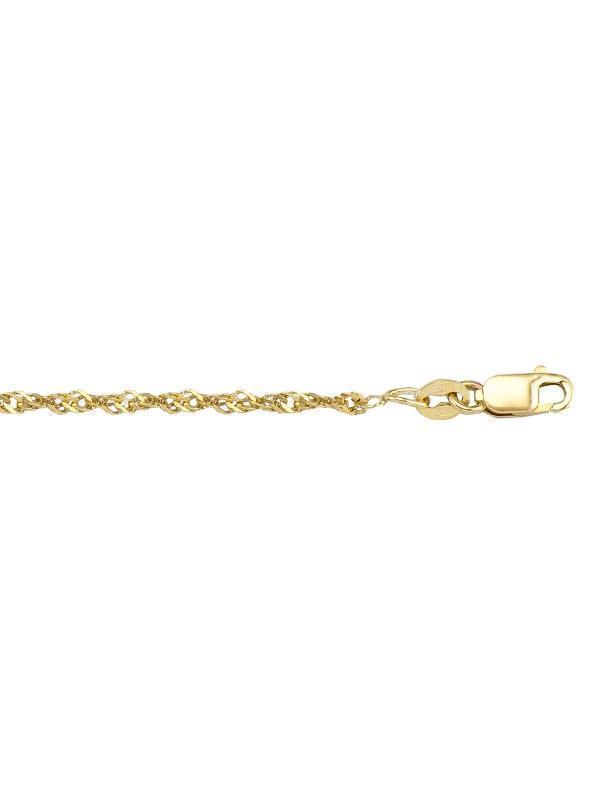 10k, 14k Yellow Gold 1.7 mm Singapore Italian Chain