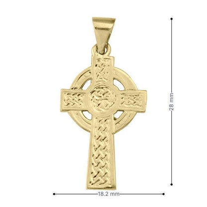 10, 14, 18 Karat Yellow Gold Religious Classic Italian Catholic Cross