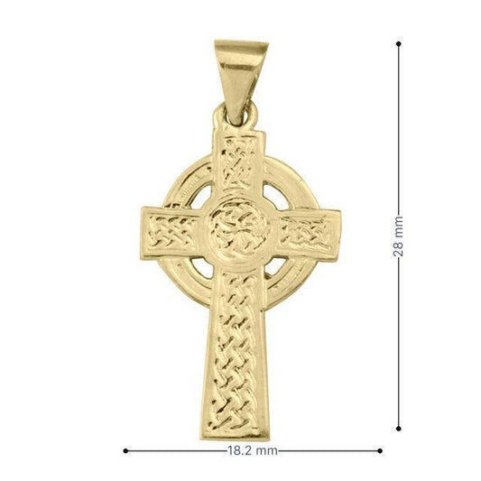 10, 14, 18 Karat Yellow Gold Religious Classic Italian Catholic Cross