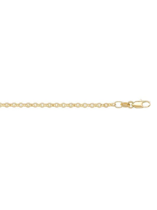 10k, 14k Yellow Gold Cable 1.7 mm Italian Chain