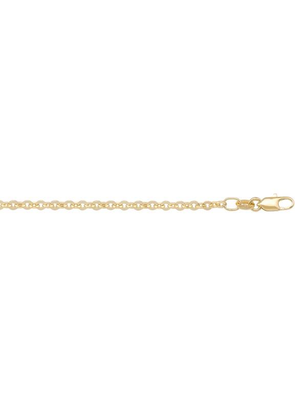 10k, 14k, 18k Yellow Gold Cable 1.7 mm Italian Chain