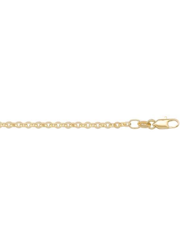10k, 14k Yellow Gold Cable 2.0 mm Italian Chain