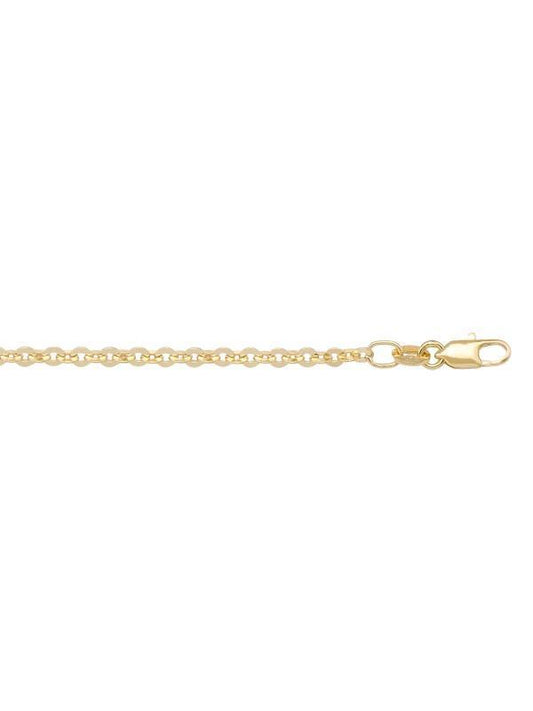 10k, 14k Yellow Gold Cable 2.0 mm Italian Chain