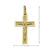 10k, 14k, 18k Yellow Gold Religious Flat Italian Cross with Crucifix