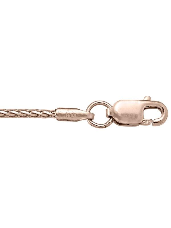 14k Rose Gold Round Wheat 1.2 mm Italian Chain