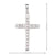 18k White Gold Religious Classic Italian Cross With CZ Stone