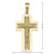 10k, 14k, 18k Yellow Gold Solid Religious Italian Cross in Cross with Crucifix