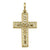 18K Yellow Gold Solid Fancy Filligry Pattern Religious Italian Cross with Crucifix