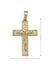 18K Yellow Gold Solid Fancy Filgiri Pattern Religious Italian Cross with Crucifix