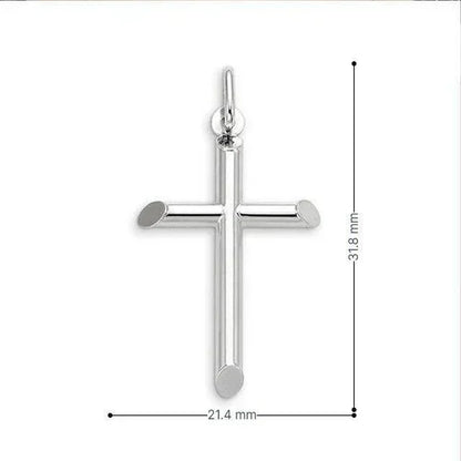 10, 14, 18 Karat White Gold Medium Religious Classic Italian Cross