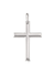 14, 18 Karat White Gold Religious Classic Italian Cross