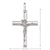 14k, 18k White Gold Religious Classic Italian Cross with Crucifix