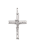 14k, 18k White Gold Religious Classic Italian Cross with Crucifix