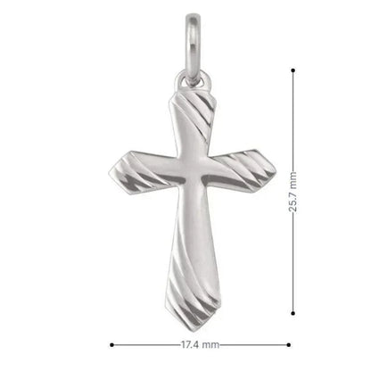 10, 14, 18 Karat White Gold Religious Classic Italian Cross
