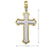 14, 18 Karat Yellow and White Gold Orthodox Religious Italian Cross
