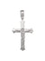 14k, 18k White Gold Fancy Religious Italian Cross with Crucifix