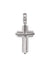 14k, 18k White Gold Modern Religious Italian Cross