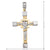 14k, 18k White and Yellow Gold Fancy Religious Italian Cross With Crucifix