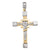 14k, 18k White and Yellow Gold Fancy Religious Italian Cross With Crucifix