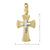 14, 18 Karat Yellow and White Gold Religious Italian Cross